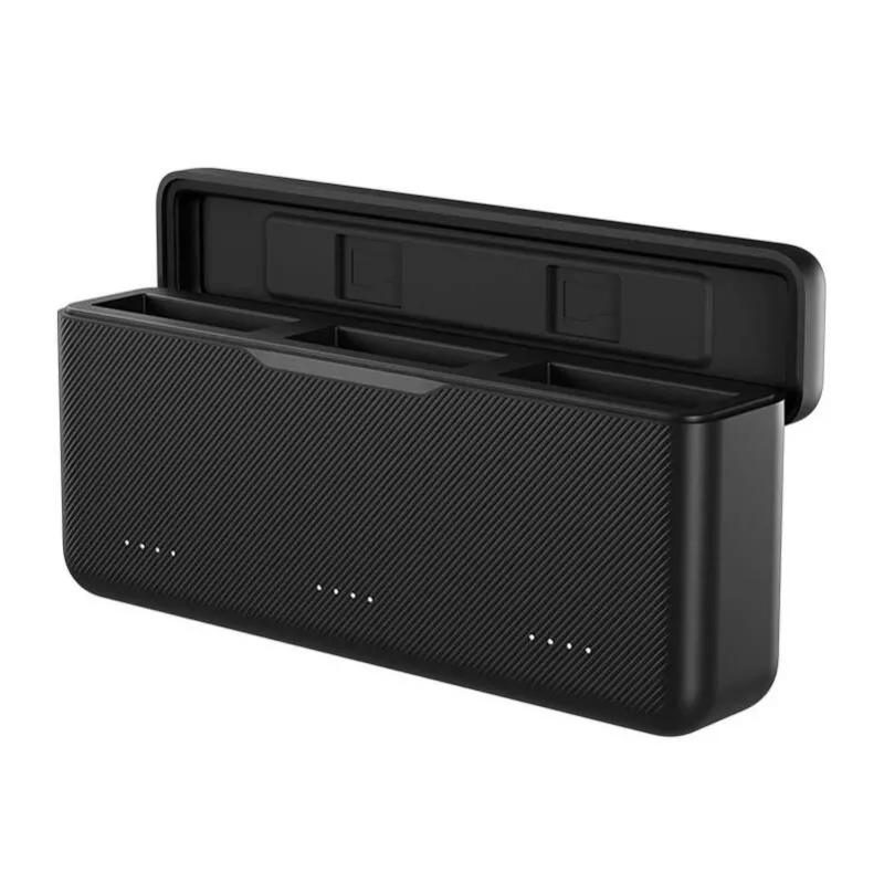 Three-channel charger Telesin S0-BCG-02-TIS for DJI Action4/3/5pro — 3‑battery charging station