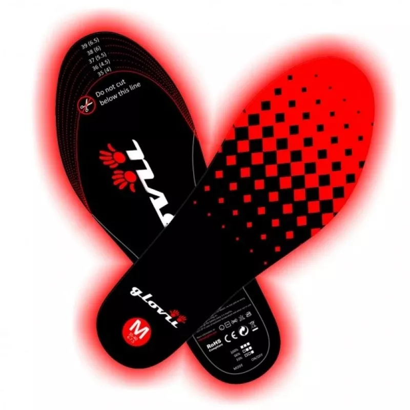 Heated insole Glovii GW2M Unisex Black, Size M, Washable, Polyester, Pack of 2