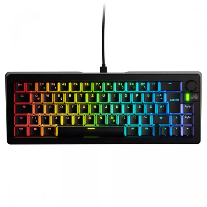 Mechanical 65% Pre-Built Gaming Keyboard GLORIOUS GMMK 3 — ISO layout, Fox switches, Black