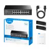 Network switch Cudy GS1016 — 16-port Gigabit Ethernet (10/100/1000), 32 Gbit/s switching, rack-mountable, AC powered