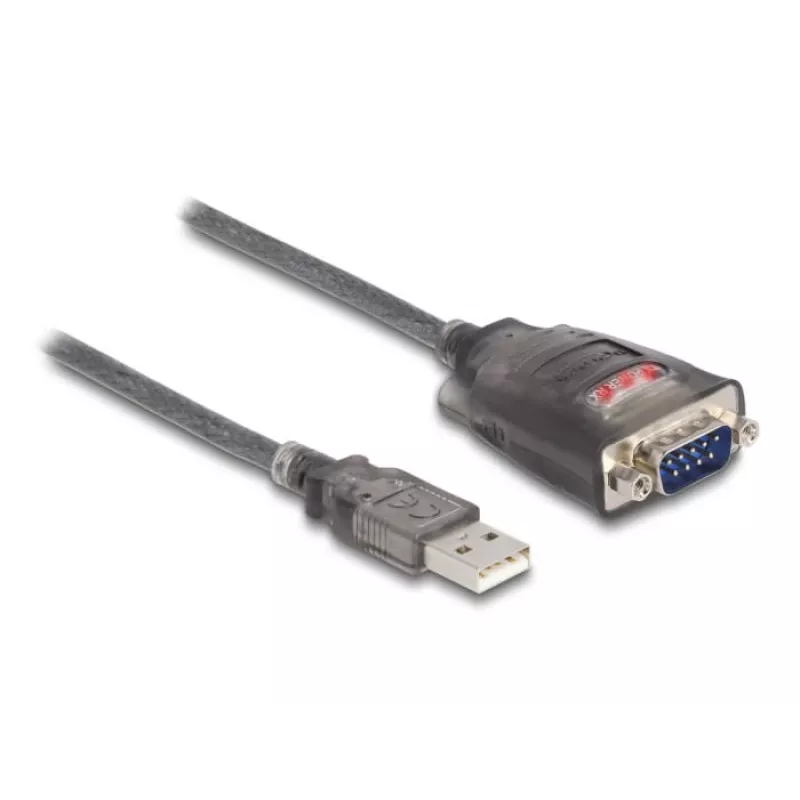 DeLOCK 61400 cable gender changer USB A RS-232 Black