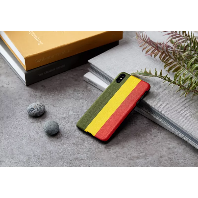 Smartphone case man and wood for iPhone XS Max – model Reggae, black