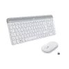 Logitech Slim Wireless Combo MK470 - Keyboard-and-Mouse-Set - Wireless - 2.4 GHz - Spanish - Off-White (920-009199)