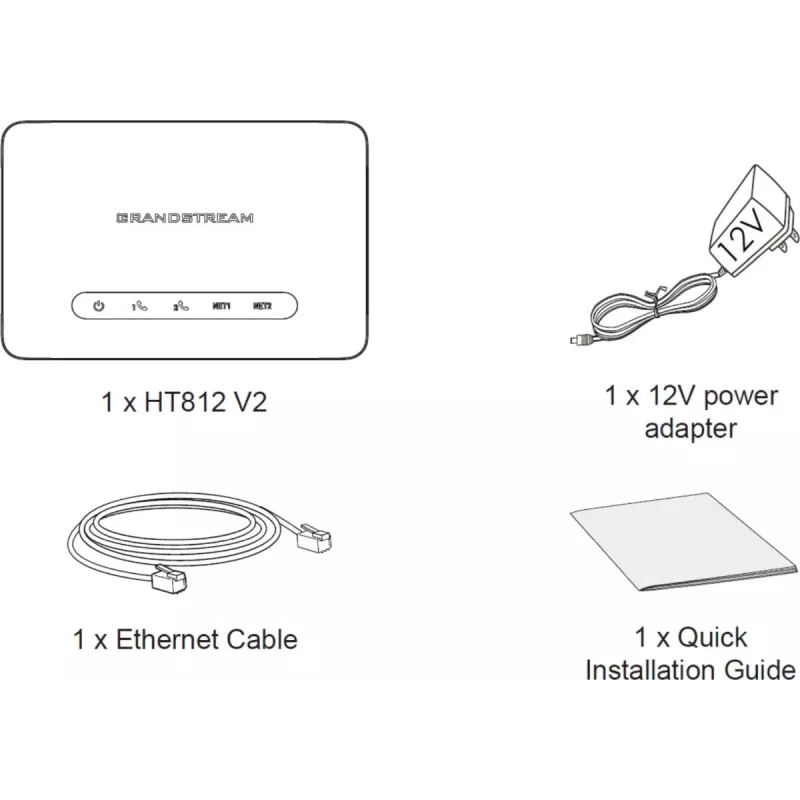 VOIP Adapter Grandstream HT ATA 812v2