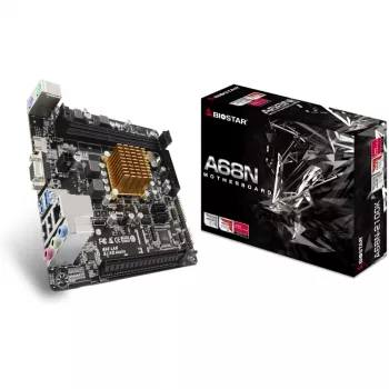 Biostar A68N-2100K - Motherboard - Mini-ITX - AMD E1 6010 - USB 3.2 Gen 1 - Gigabit LAN - Onboard-Grafik - HD Audio (8-Kanal)