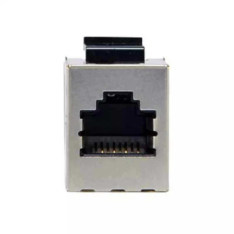 Shielded Cat6 Keystone Inline Coupler 8pcs set, EQUIP — Flat construction, RJ-45, 17×35.5×24.4 mm, silver