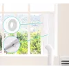 Insulated sliding window covering 163 x 35 cm for portable air conditioners