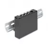 DELOCK Blank Panel 4-port for Keystone RJ-modules, black, metal – table/wall/DIN-rail mounting