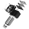 Jonsbo HX6250 Processor Heatsink/Radiator 14 cm Black 1 pc(s)