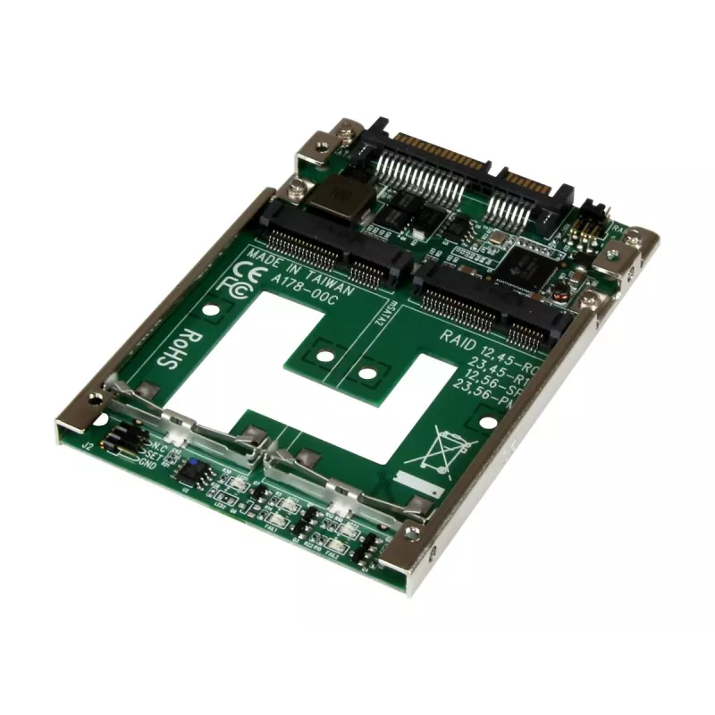 StarTech.com Dual mSATA SSD to 2.5” SATA RAID Adapter Converter