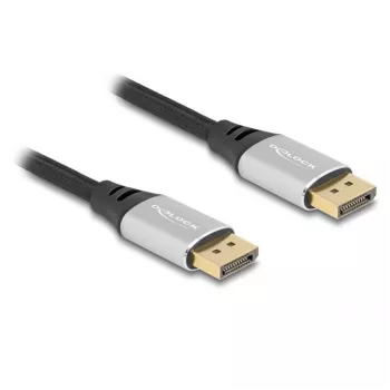 DeLOCK DisplayPort Cable 16K 60 Hz 1 m silver metal
