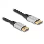 DeLOCK DisplayPort Cable 16K 60 Hz 1 m silver metal