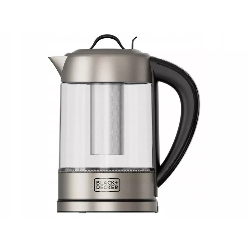 Electric kettle Black & Decker 1.7 L 2200 W Black Stainless steel Transparent