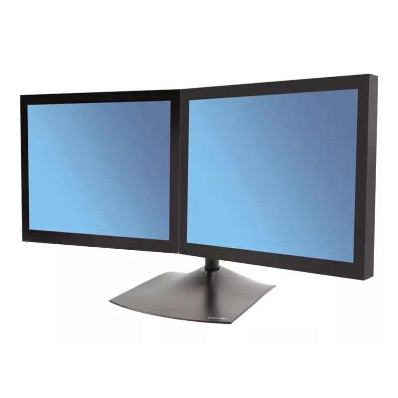 Ergotron DS100 - Stand - horizontal - for 2 LCD-Displays - Aluminium, Steel - Black - Screen Size: to 61 cm (to 24 inch)