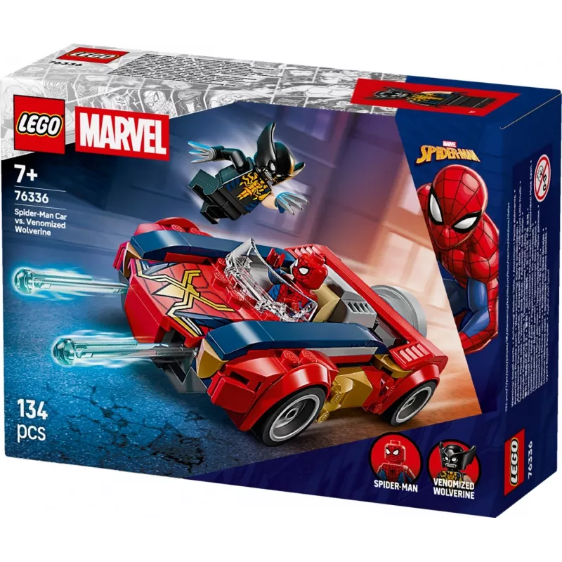 LEGO MARVEL 76336 Spider-Man Car vs. Venomized Wolverine