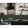 Vertical Eco Duo Glass Wall-mounted chimney hood Black