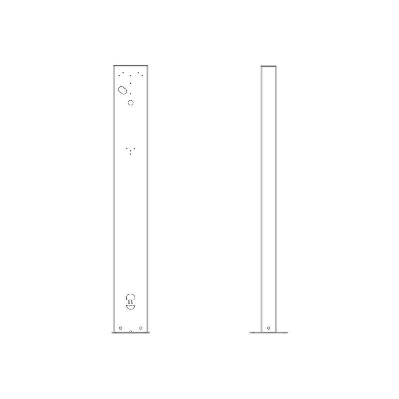 wallbox Eiffel Basic mounting components - for EV charging station - RAL 7043