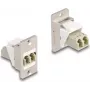 Network Cable DeLOCK Panel Mount Keystone Module Optical Fiber LC Duplex Female to Female Conical Beige Silver White