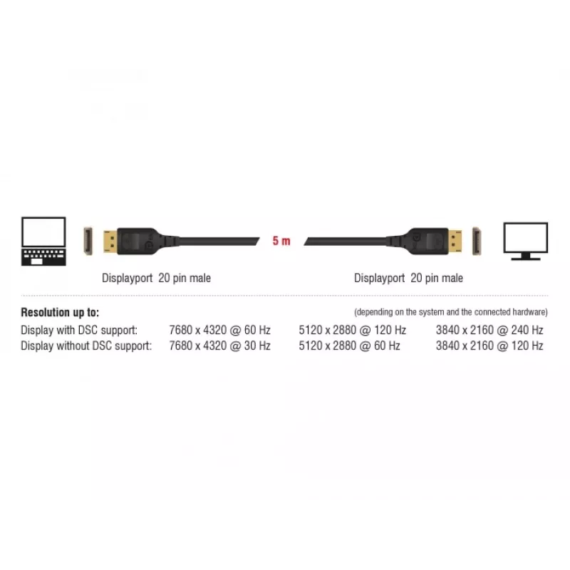 DisplayPort cable DeLOCK 85658 1 m Black