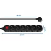 Esperanza ELK217K power extension 1.5 m 6 AC outlet(s) Indoor Black