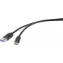 Renkforce RF-4536470 USB Cable 0,15 m USB 3.2 Gen 1 (3.1 Gen 1) USB A USB C Black (RF-4536470)