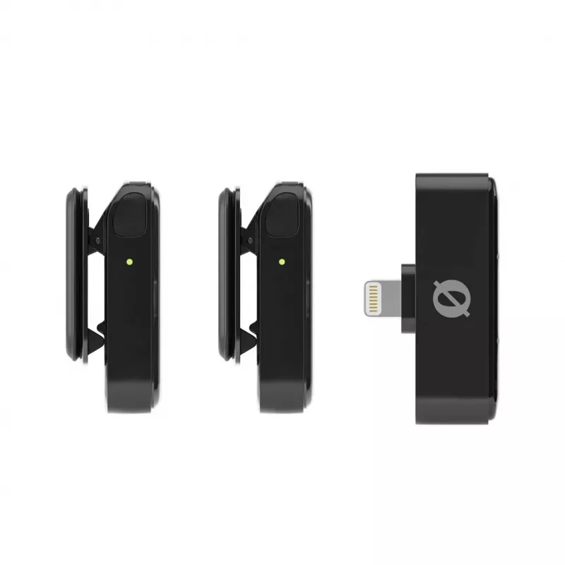 Wireless microphone system Rode Wireless Micro Lightning — omnidirectional, 48 kHz, 24-bit, 100 m range, 7 h battery