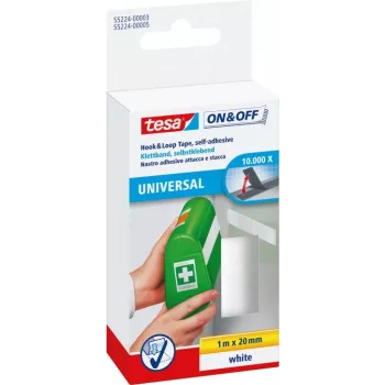 Hook/Loop Fastener TESA 55224-00003 White 20mm x 1000mm