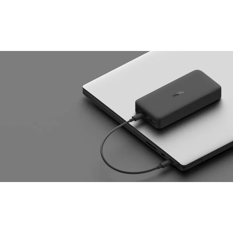 Xiaomi Mi 20000mAh Redmi Power Bank: 2 USB-a Port Rapid Charge Two Devices Simultaniously Dual Micro-USB/USB-C Input Port Portable Charger for Mobil