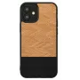 Protective phone case Man and Wood for iPhone 12 mini Herringbone Nero Black
