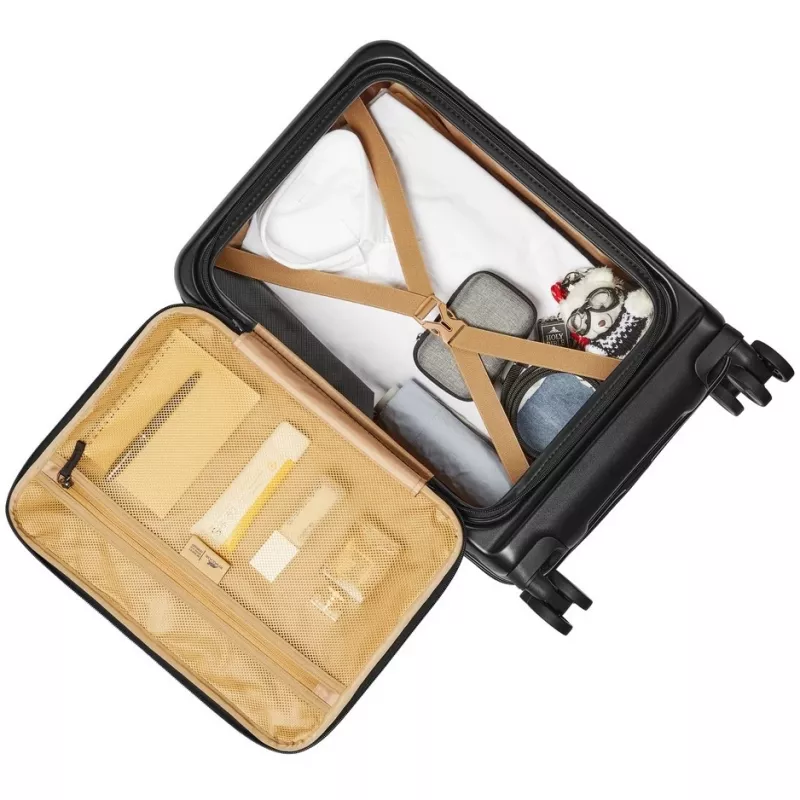 Cabin suitcase Rivacase 8180 Clark ECO – carry-on luggage, hard-shell, black