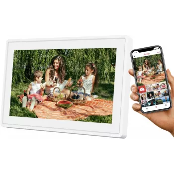 Digital photo frame SENCOR SDF1092W 10.1-inch IPS touchscreen, 1280×800, Wi‑Fi, 4.6 GB internal, MicroSD, Frameo app