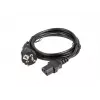 Power cable LANBERG CEE 7/7 to C13 (C320) 1.8 m, straight, black