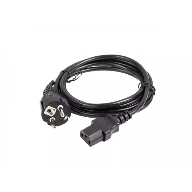 Power cable LANBERG CEE 7/7 to C13 (C320) 1.8 m, straight, black