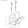 CPU holder MACLEAN MC-116W adjustable height and swivel design for under-desk mounting
