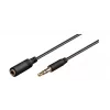 Wentronic Goobay 3,5mm-jack-Extension Cable, Black, 5 m - jack 3,5 mm-Plug (3-Pin, Stereo) > jack 3,5 mm-Socket (3-Pin, Stereo) (97122)