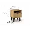 SCANDI 1S SLIM OAK ARTISAN BEDSIDE TABLE