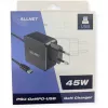 Power supply ALLNET PSU-GaNPD-USB-F1C-45W 45W USB-C PD charger with 2 m cable and EU plug