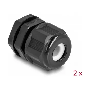 DeLOCK EX Cable Gland M16 Black 2 Pieces Polyamide