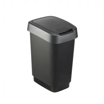 rotho Twist 25 L rectangular polypropylene storage container — 25 L, 476×333×252 mm, black