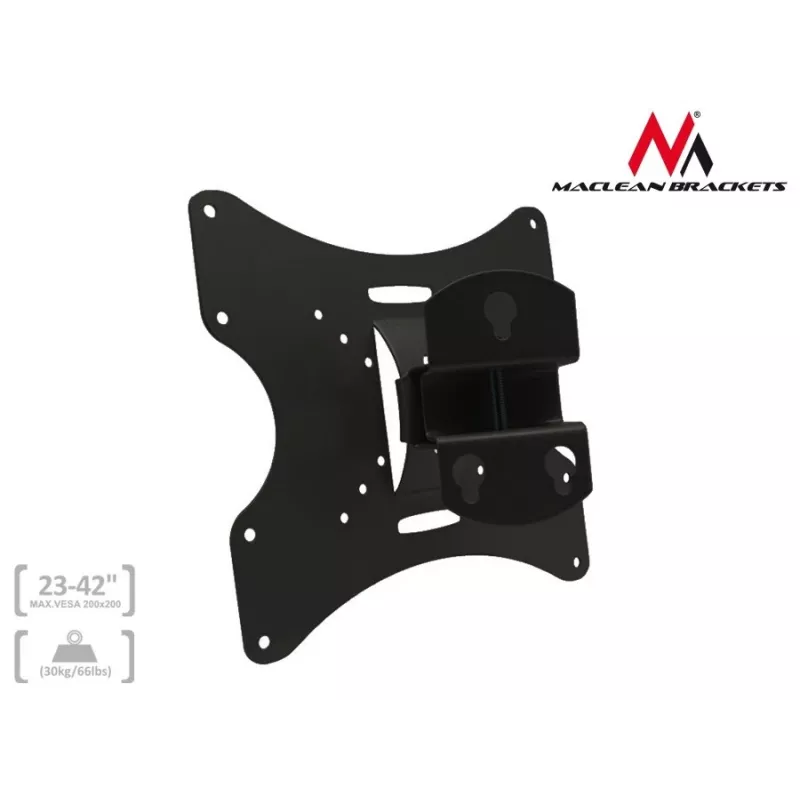 Maclean MC-501A Universal Wall TV Bracket 23-42 uo to 30kg vesa 200x200 Black