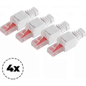 Network Plug ShiverPeaks 75011-4 Cat. 6 Tool-less RJ45 Connector, 8P8C
