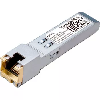 TP-Link 10G BASE-T RJ45 SFP+ Module, Copper, 10300 Mbit/s, RJ-45, 100 m, 10 Gigabit Ethernet, IEEE 802.3, IEEE 802.3ab, IEEE 802.3an, IEEE 802.3bz