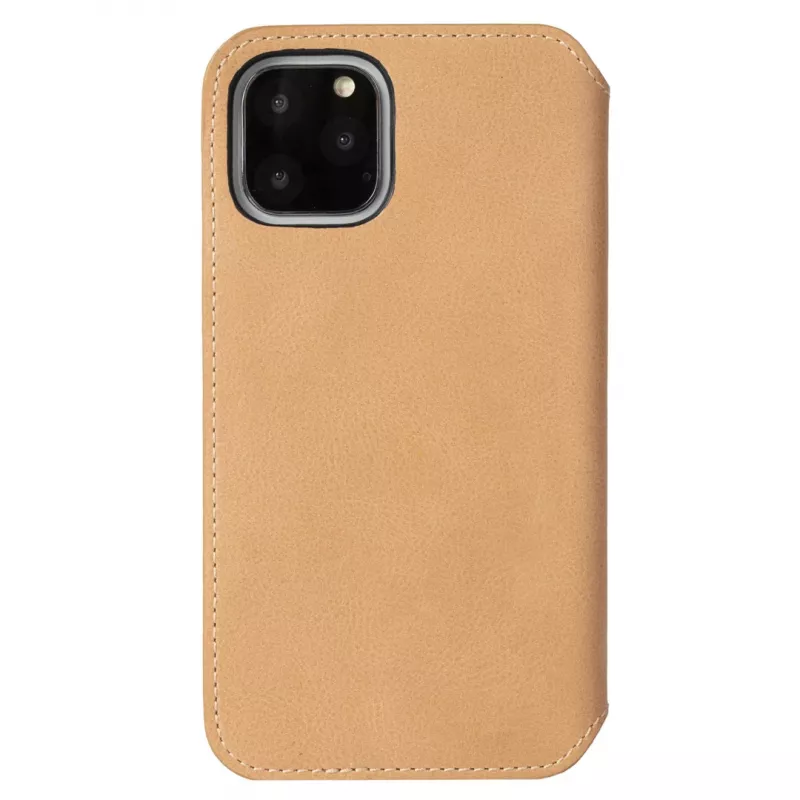 Phone wallet Krusell Sunne for Apple iPhone 11 Pro Max — vintage nude, folio case with card slots