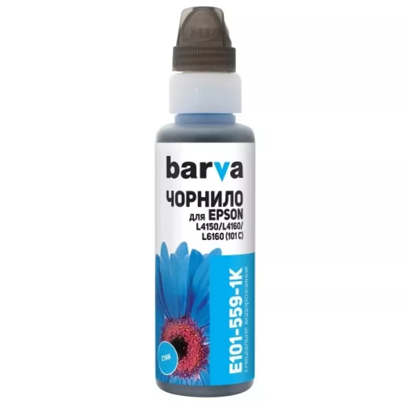 Compatible Barva Epson 101 C (C13T03V24A) (E101-559-1K) Ink Refill Bottle, Cyan