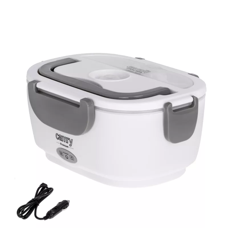 Camry | Electric Lunchbox DC12V and AC230V | CR 4483 | Capacity 1.1 L | Material Plastic | White/Grey