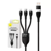 USB Cable Baseus CASS030101 1.2m USB A/USB C USB C/Micro-USB B/Lightning Black