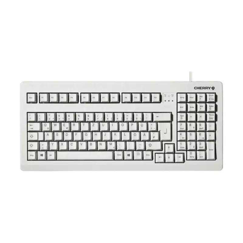 CHERRY G80-1800 Compact Keyboard, USB/PS/2, French AZERTY Layout, Grey (G80-1800LPCFR-0)