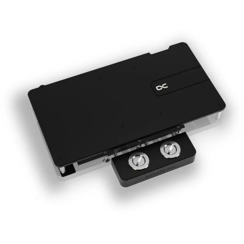 Graphics card water block Alphacool RTX 5080 Phoenix Transparent Silver with backplate