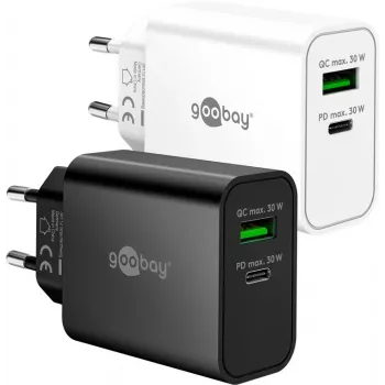 Goobay USB-C PD GaN Dual-Fast Charger (30 W) White (75336)