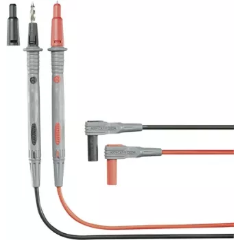 Test lead set Voltcraft MS-4P — 1.20 m, black/red insulated leads